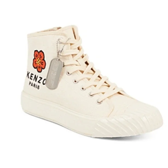 Kenzo | Shoes | Kenzo High Top Sneakers Mens 39 Cream Lace  display picture 3